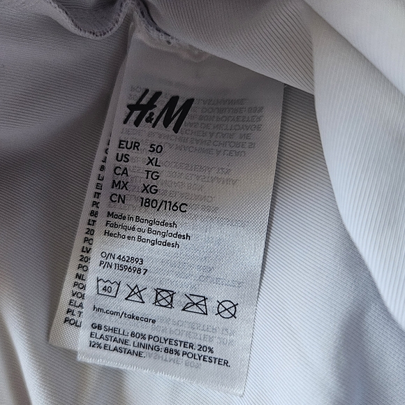 H&M Purple Floral High-Leg Bandeau Swimsuit Womens XL NWOT - Picture 3 of 4